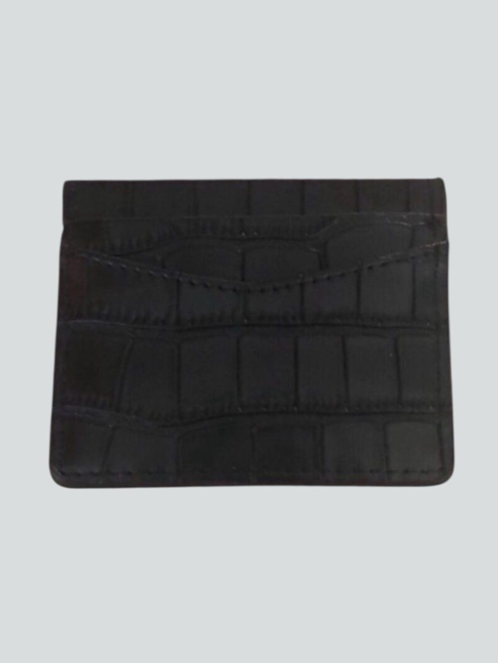Black Alligator Print Cardholder Wallet